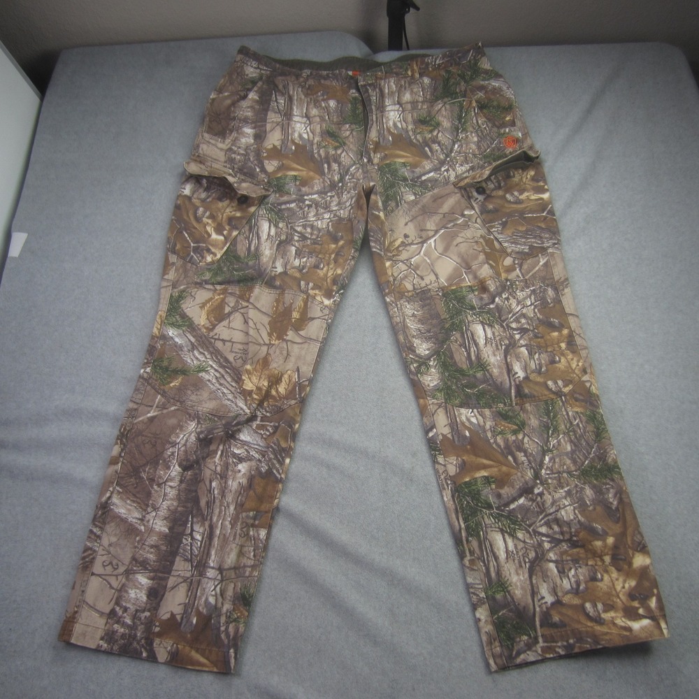 Game Winner Pants Mens 40-42 Realtree Camo Cargo Hunting Belted Double Knee‎